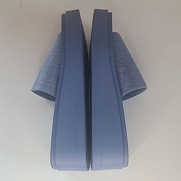 Steve Madden Gimmee Platform Wedge Sandal In Denim Various Size 8.5 - Picture 9 of 14